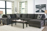 (Online Special Price) Ballinasloe Smoke 3pc Sectional w/ RAF Chaise - Ornate Home