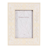 Fargooak White/Cream 4x6 Petals Photo Frame