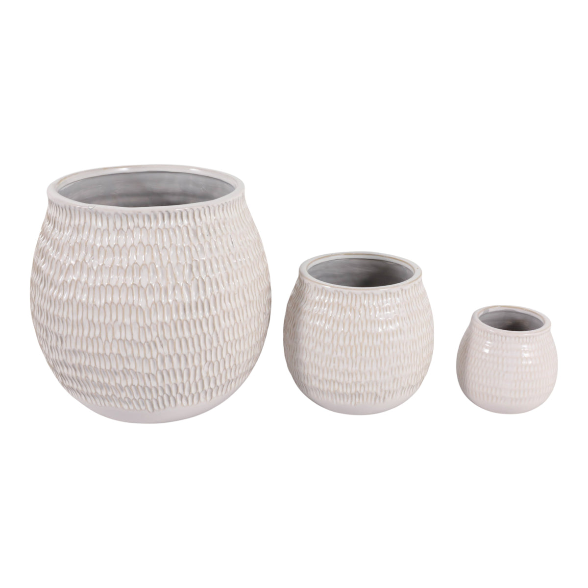 Hiltoncliff Ivory Planters (Set of 3)