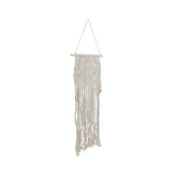 Lakin Ivory Wood Macrame Wall Shelf