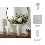 Kelseyland White Textured Organic Vase with Reactive Inside