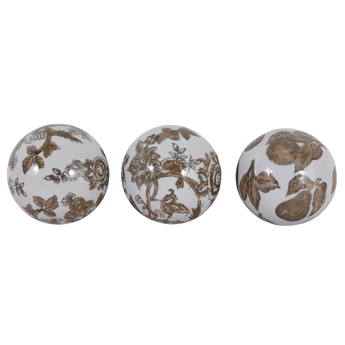 Elmley Brown/White Orbs (Set of 3)