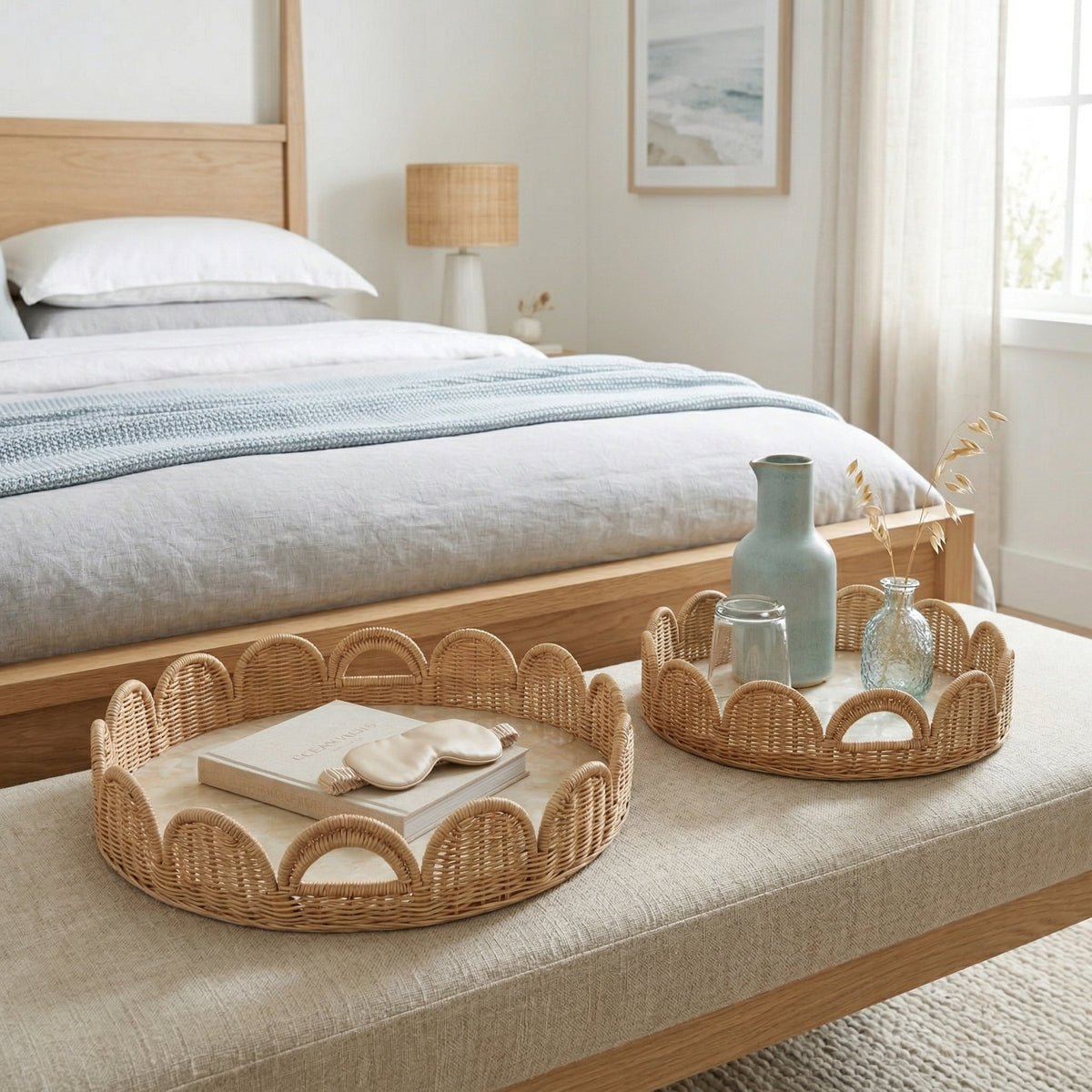 Ethanholm Ivory/Tan Trays (Set of 2)