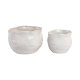 Draperstone White Planters (Set of 2)