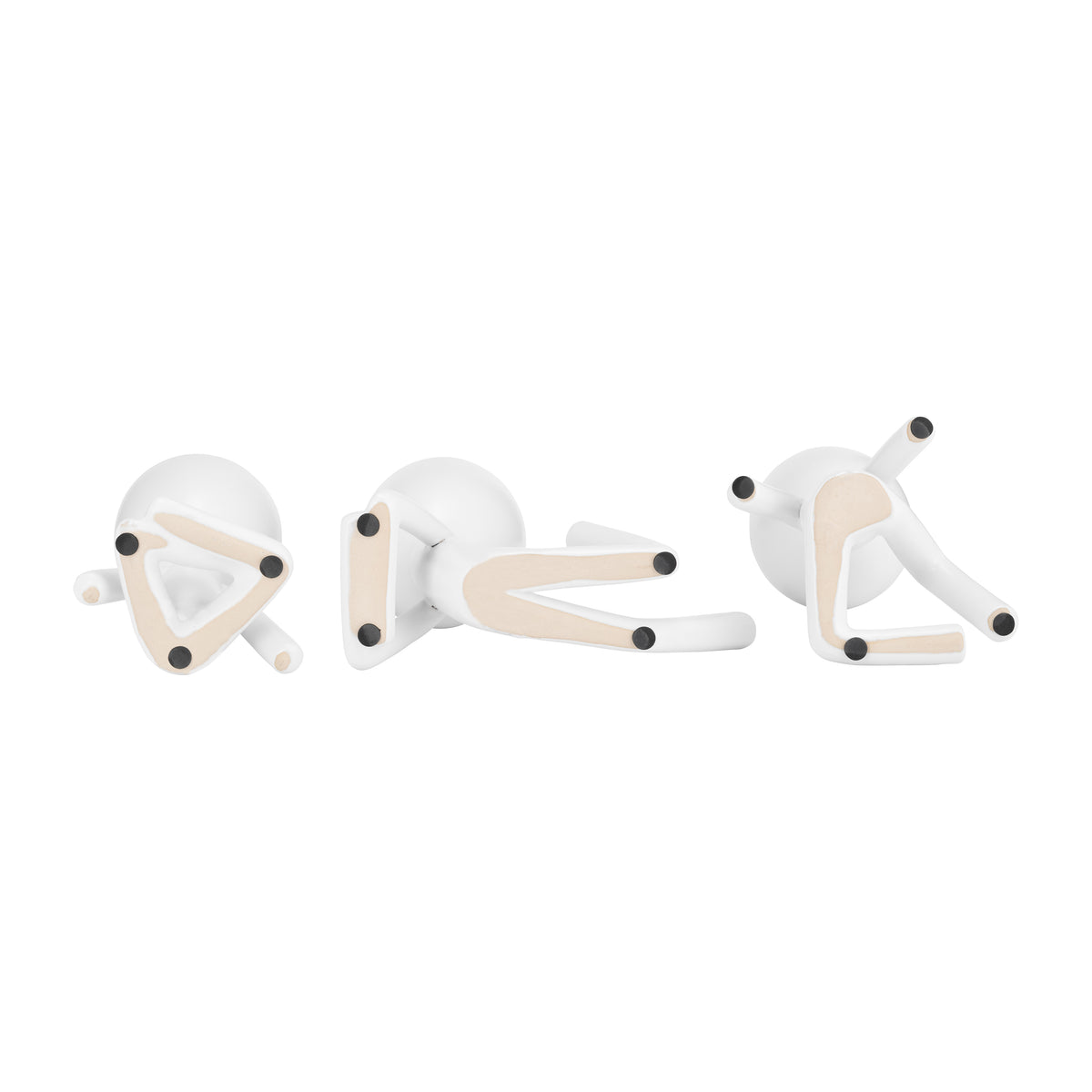 Cohasset White Ceramic Sitting Humans Planters (Set of 3)