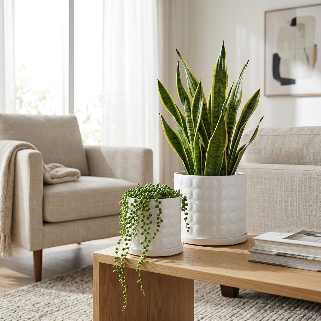Nicolemoor White Planters (Set of 2)