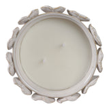 Old Adobe Ivory Wood Sage and Sea Salt Applique Candle
