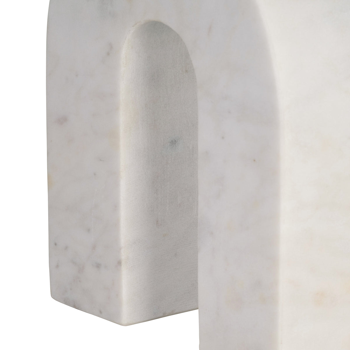 Hillcrest White Small Marble Horseshoe Tabletop Decor