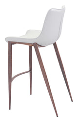 Magnus White & Walnut Barstool (Set of 2)