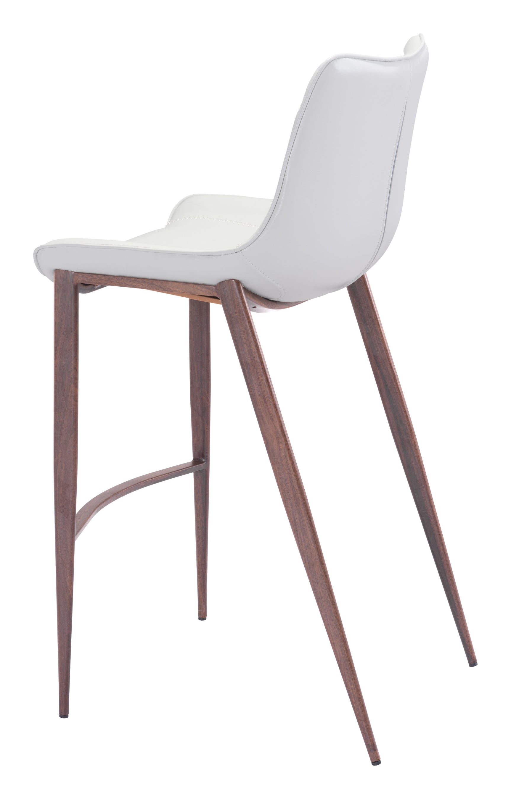 Magnus White & Walnut Barstool (Set of 2)
