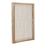 Bandini White/Brown Geo Modern Paper Mache Wall Art