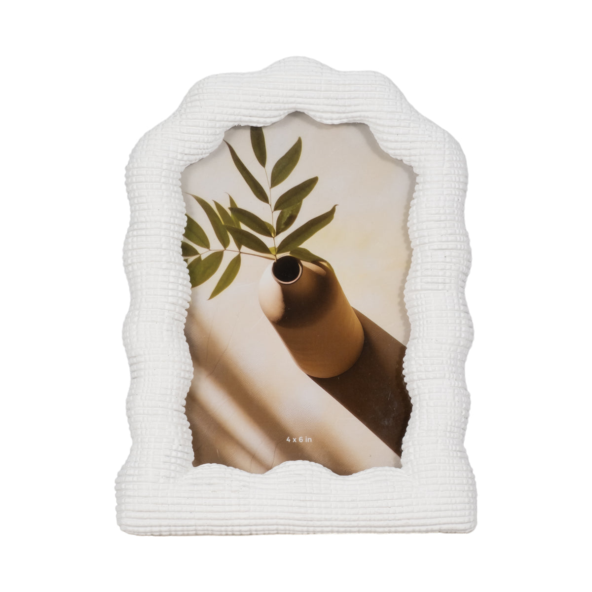 Newhall White 4x6 Wavy Arch Photo Frame