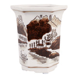 Nickrun Brown/White Sage and Eucalyptus Chinoiserie Candle