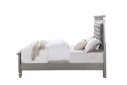 Varian Gray Velvet Full Bed - Ornate Home