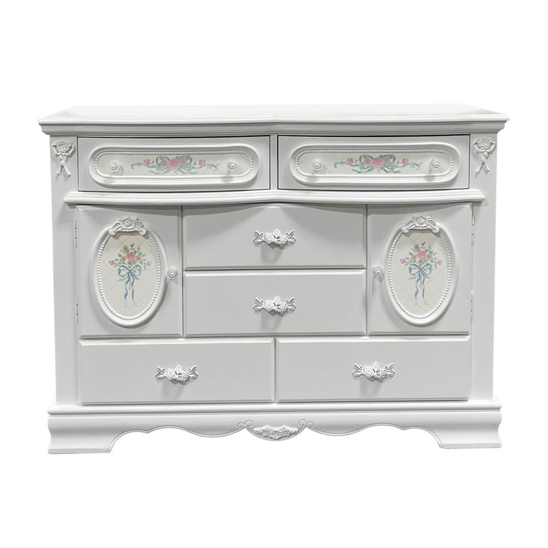 Flora White Dresser - Ornate Home