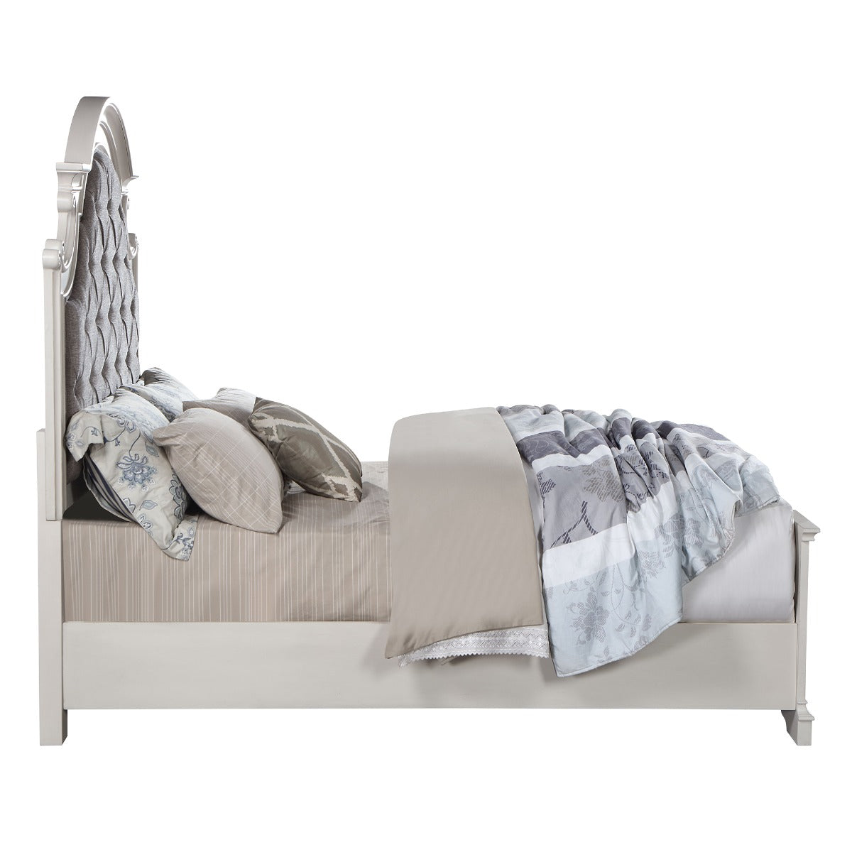Florian Gray/Antique White Queen Bed
