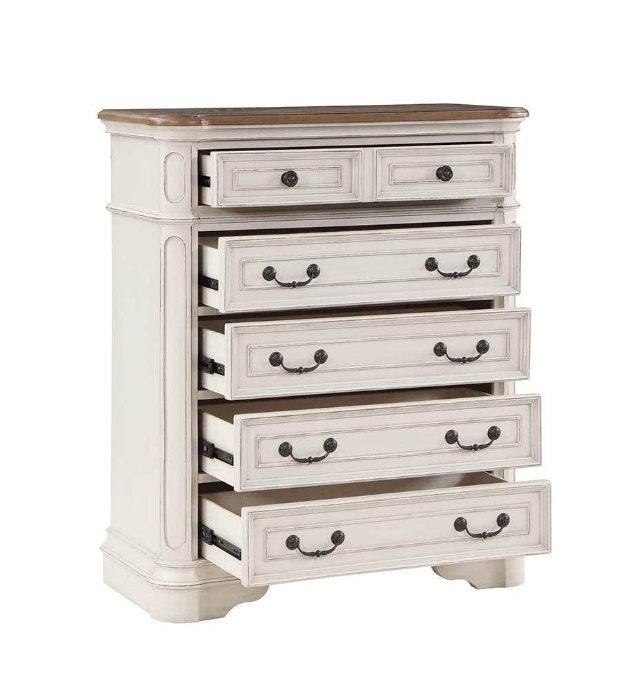 Florian Gray/Antique White Chest