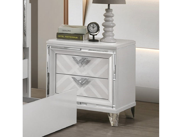 Skylar Pearl White Nightstand - Ornate Home