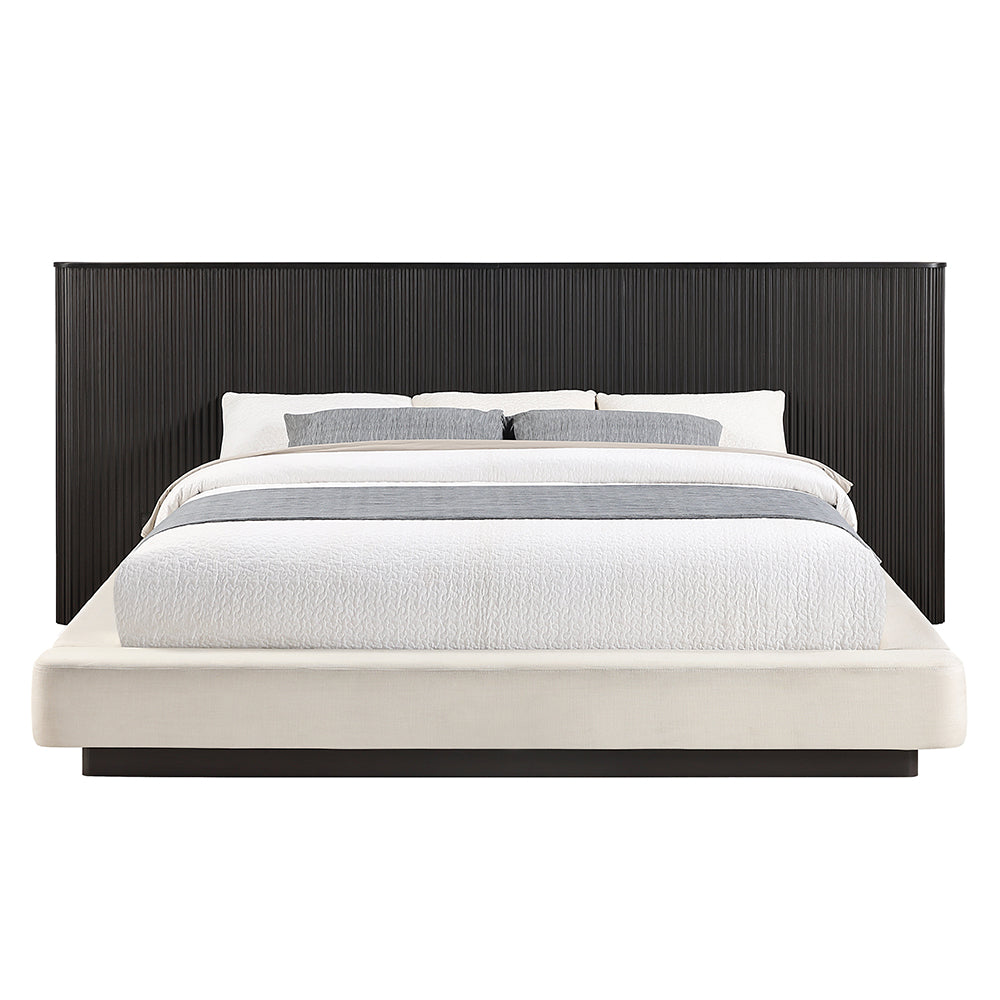 Clayten Beige/Espresso Eastern King Bed