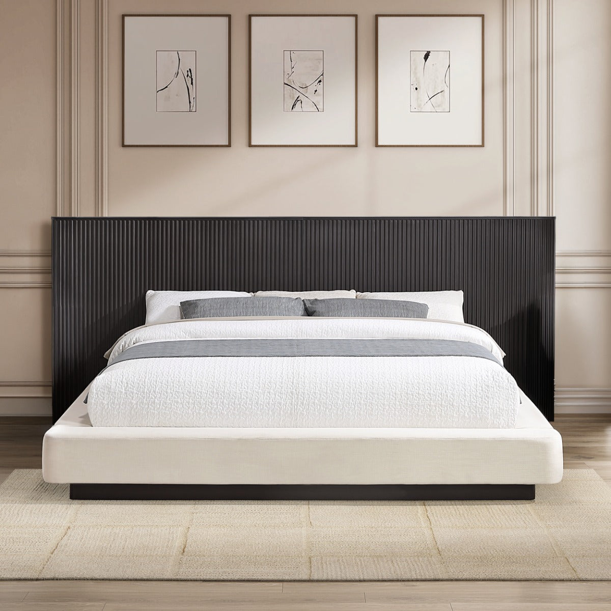 Clayten Beige/Espresso Queen Bed
