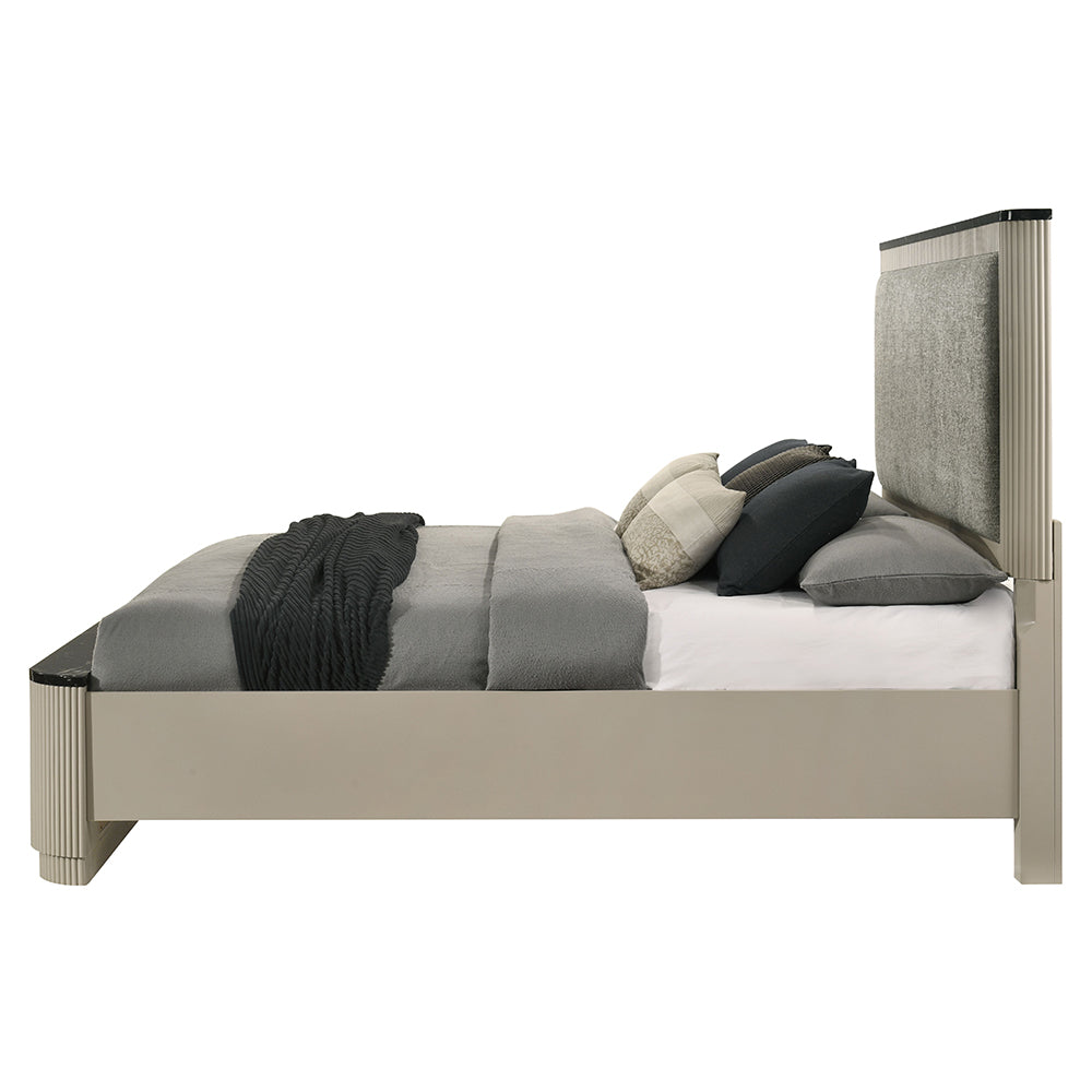Travonte Gray/Beige Queen Bed