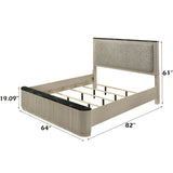 Travonte Gray/Beige Queen Bed