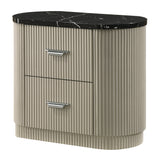 Travonte Gray/Beige Nightstand
