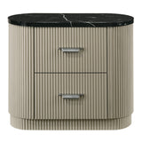 Travonte Gray/Beige Nightstand