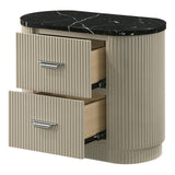 Travonte Gray/Beige Nightstand