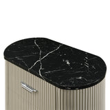 Travonte Gray/Beige Nightstand