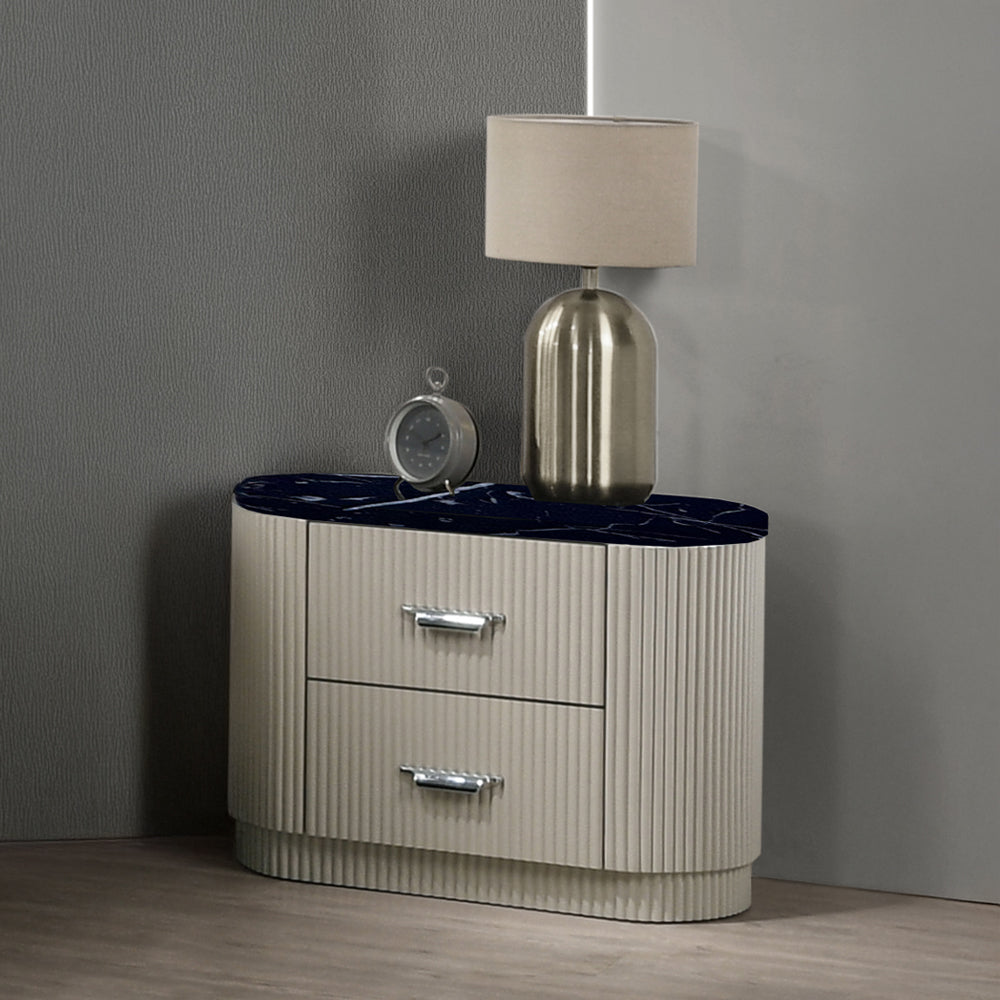 Travonte Gray/Beige Nightstand