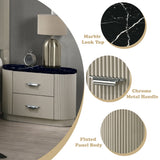 Travonte Gray/Beige Nightstand