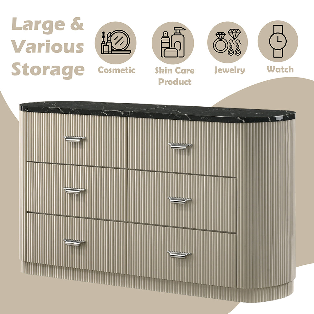 Travonte Gray/Beige Dresser