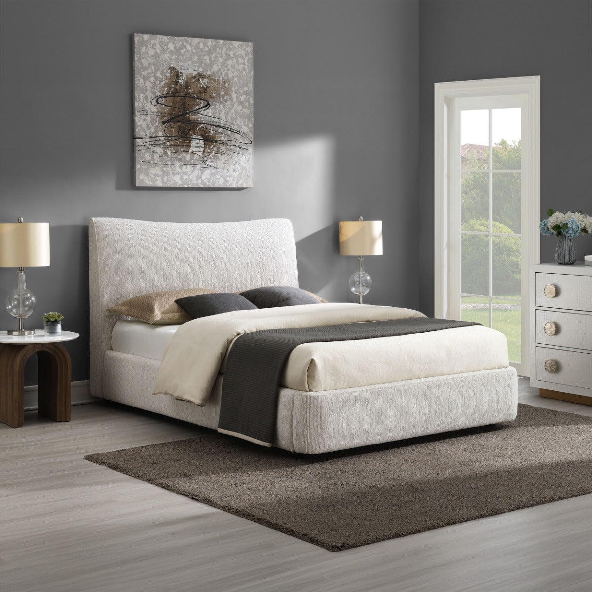 Renee Aperol Beige Eastern King Bed