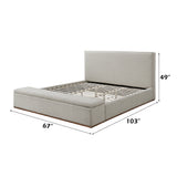 Boxter Beige Queen Bed w/Storage