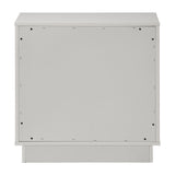 Esther White/Silver Nightstand