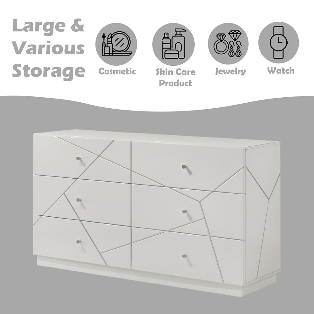 Esther White/Silver Dresser
