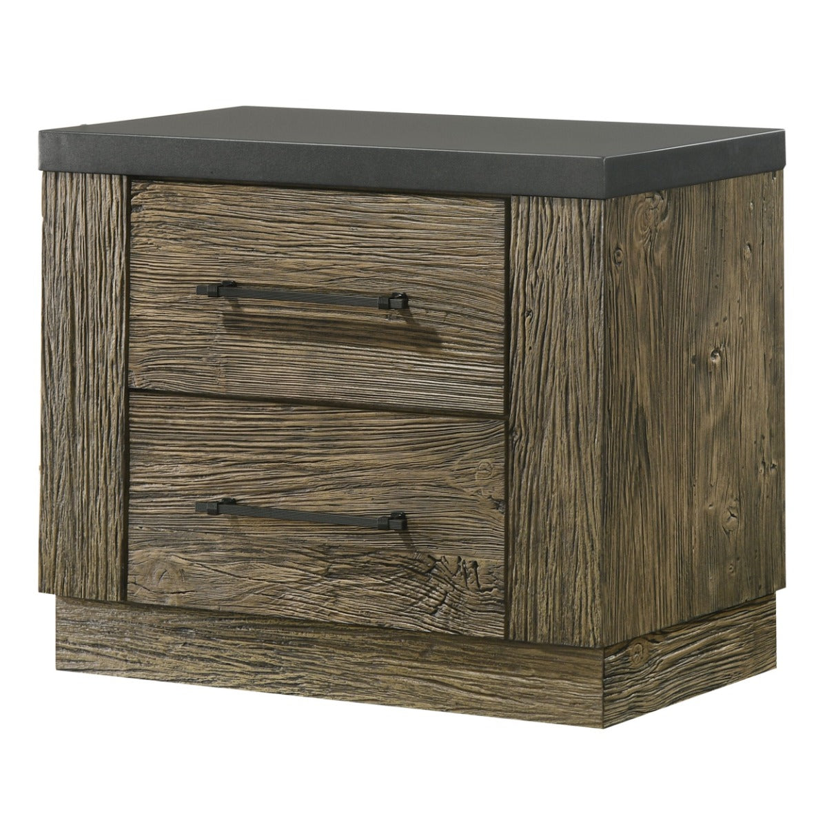 Lance Distressed Oak Nightstand