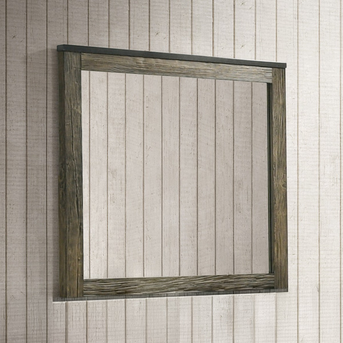 Lance Distressed Oak Mirror