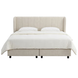 Adonia Beige Queen Bed w/Storage