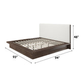 Zoey Cream/Brown Oak Eastern King Bed