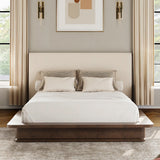 Zoey Cream/Brown Oak Queen Bed