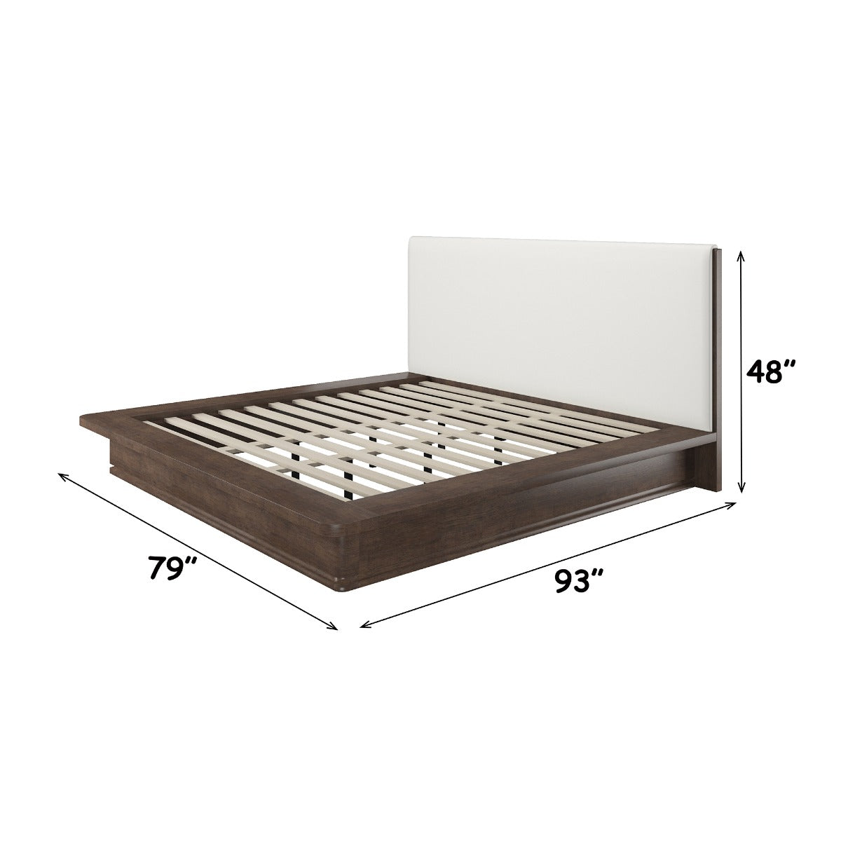 Zoey Cream/Brown Oak Queen Bed