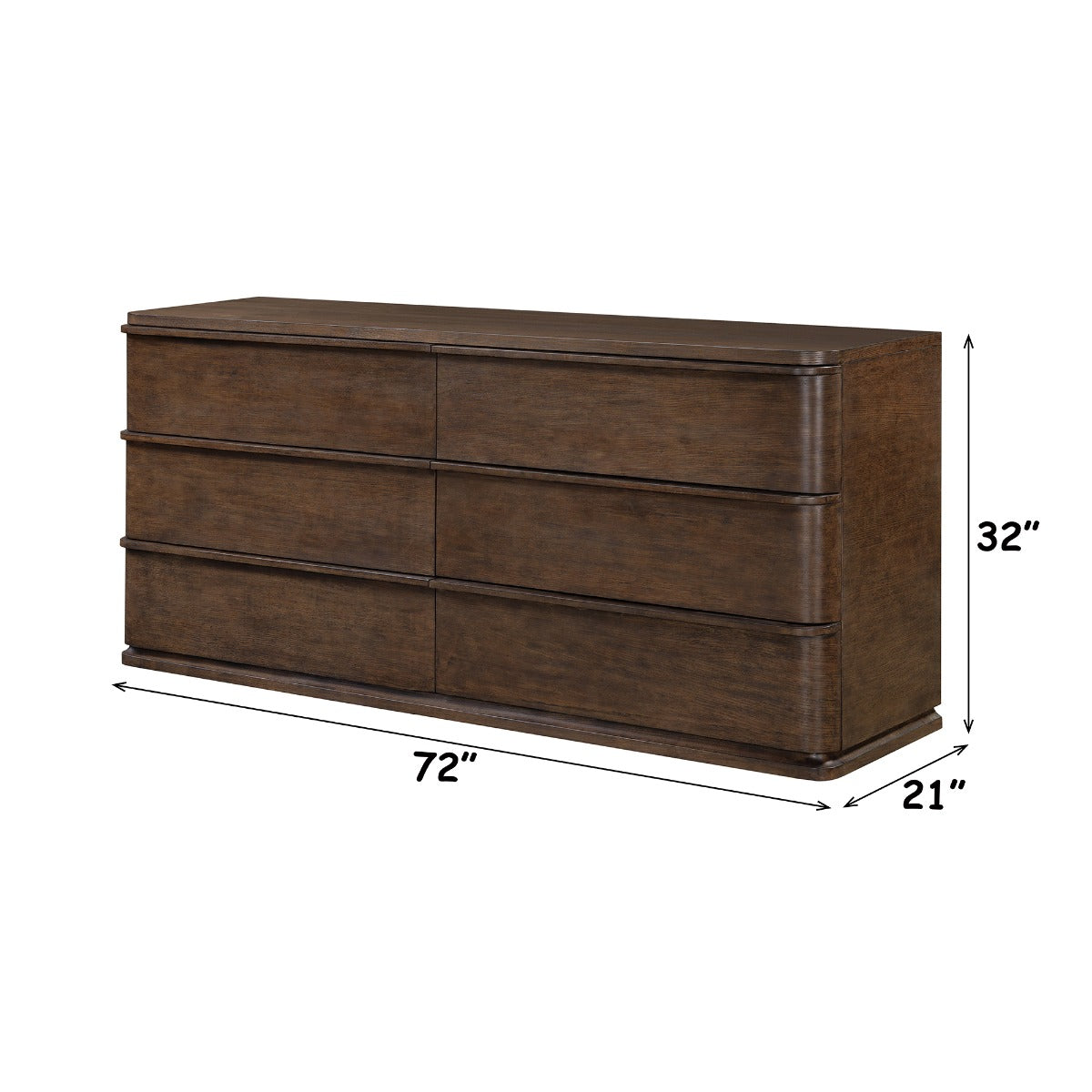 Zoey Brown Oak Dresser