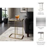 Oceana Blue/Gold C-Table with Agate Top