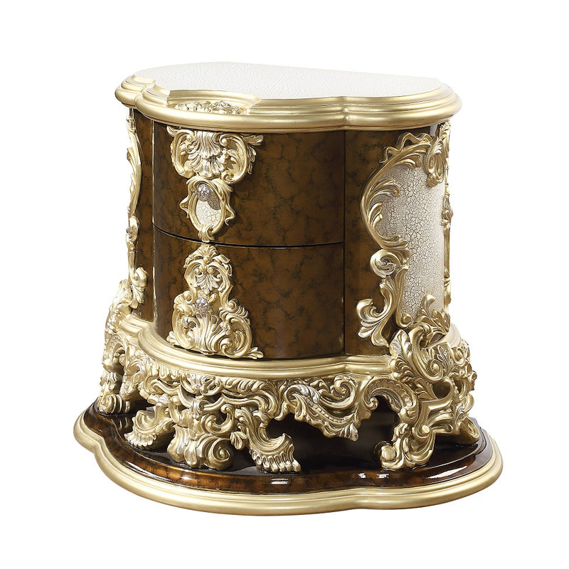 Desiderius Antique Gold Nightstand - Ornate Home