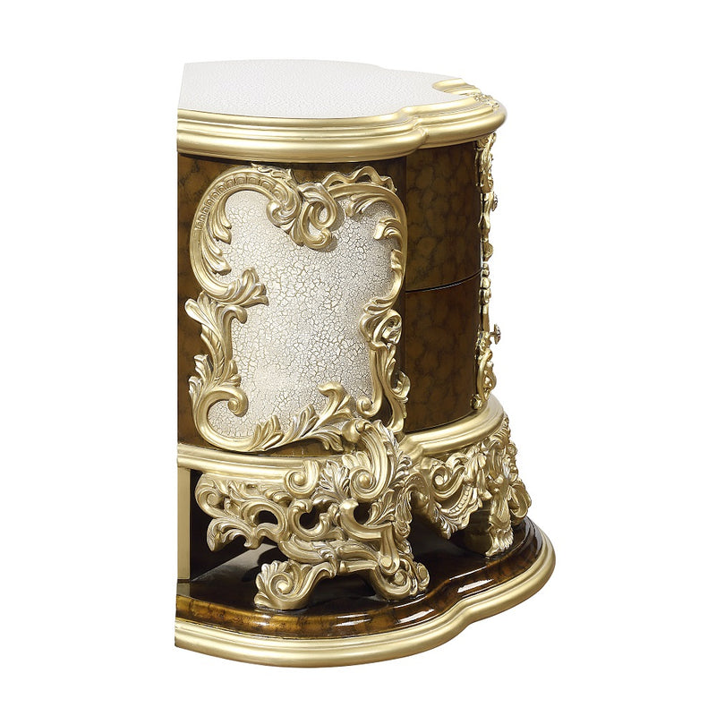 Desiderius Antique Gold Nightstand - Ornate Home