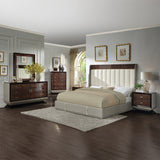 Jamonica Beige/Glossy Wood Grain Top Eastern King Bed