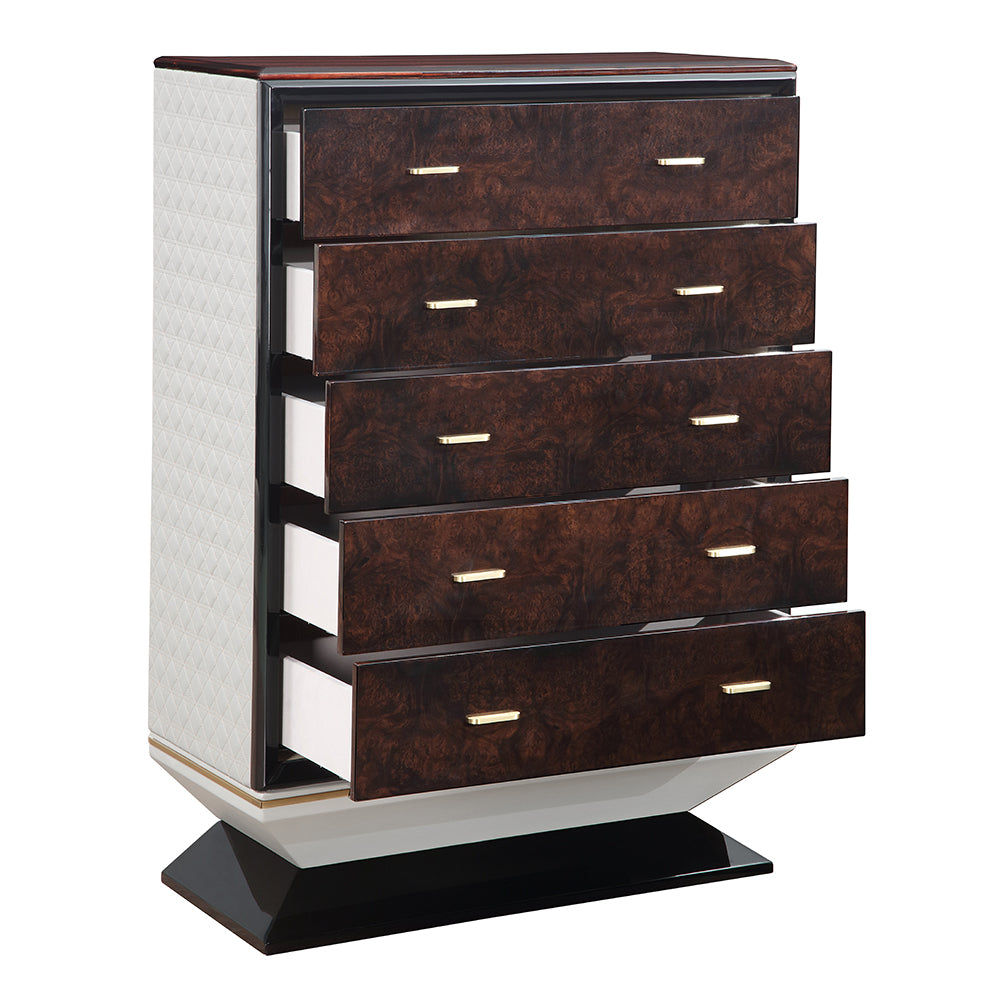 Jamonica Glossy Wood Grain Top/Gold Chest