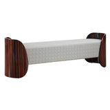 Jamonica Glossy Wood Grain/Beige Bench